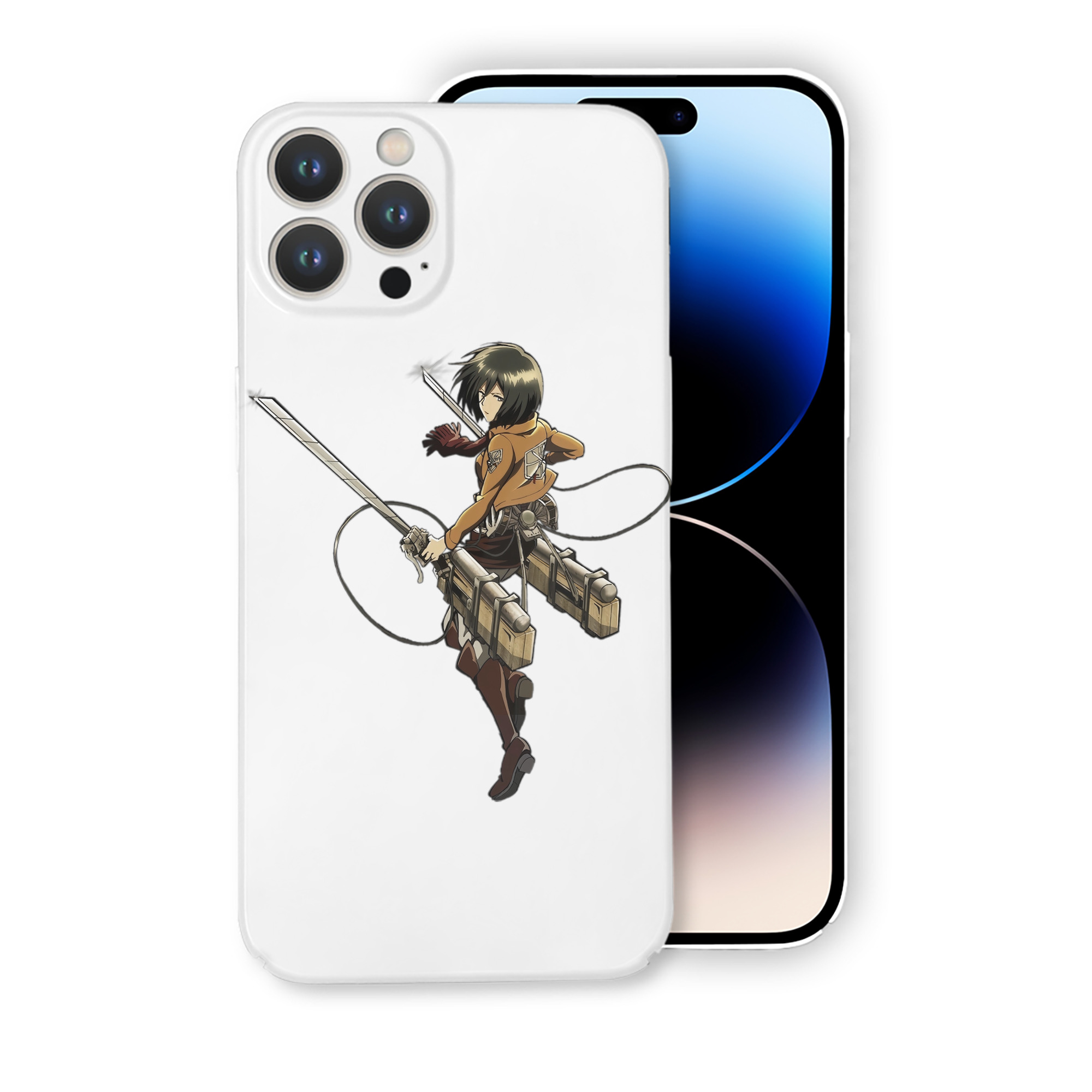 （画像用） 進撃の巨人 ミカサ·アッカーマン Attack on Titan Mikasa Ackerman 【iPhone 14シリーズ対応】ハードケース
